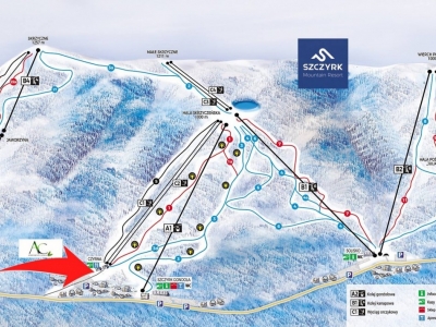 APARTAMENTY CZYRNA i mapa tras narciarskich